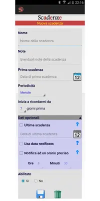 Scadenze android App screenshot 6