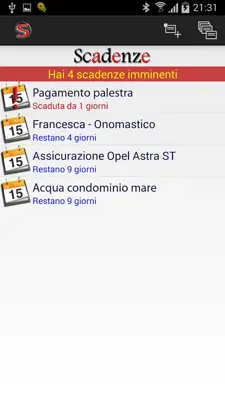 Scadenze android App screenshot 7